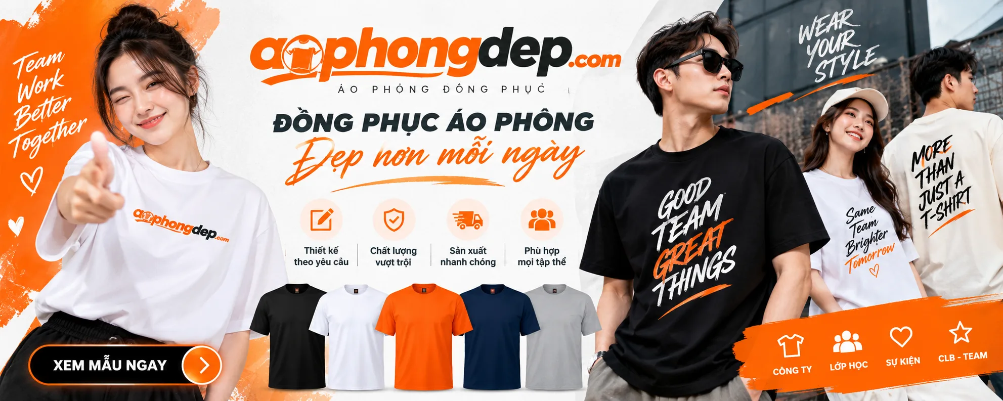 Banner Áo Phông Đẹp - may, in và thêu đồng phục theo yêu cầu