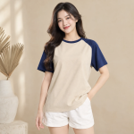 Áo Gia Đình Đi Biển Chuyên Nghiệp Phối Be Dáng Suông