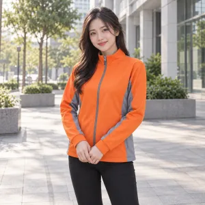 Áo Khoác Nỉ Doanh Nghiệp Cam Phối Sườn Form Slim – Form Dễ Mặc
