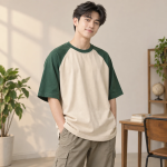Áo Lớp Oversize Cho Sinh Viên Màu Xanh lá Tay Raglan