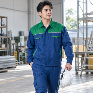 Bộ Đồng Phục Bảo Hộ Lao Động Vải Thun mè Màu Xanh lá Thiết Kế Tối Giản