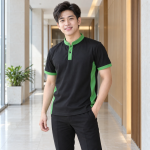 Bộ Đồng Phục Mầm Non Xanh lá Phối Viền Form Unisex