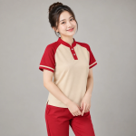 Đồng Phục Bé Trai Bé Gái Be Phối Đỏ Vải Thun lạnh