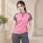 Đồng Phục Sự Kiện Theo Yêu Cầu Vải Thun lạnh Màu Hồng Thiết Kế Trẻ Trung