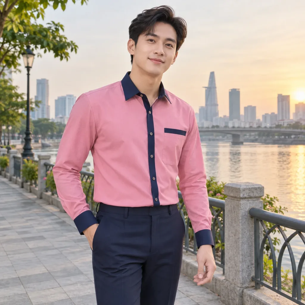 Mẫu Áo Nhân Viên Lễ Tân Hồng Vải Nỉ Phong Cách Cá Tính