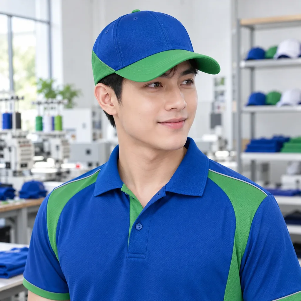 Mũ Sự Kiện Thêu Logo Hiện Đại Phối Xanh lá Dáng Rộng