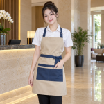 Tạp Dề Quán Cafe Be Phối Xanh dương Vải Kaki